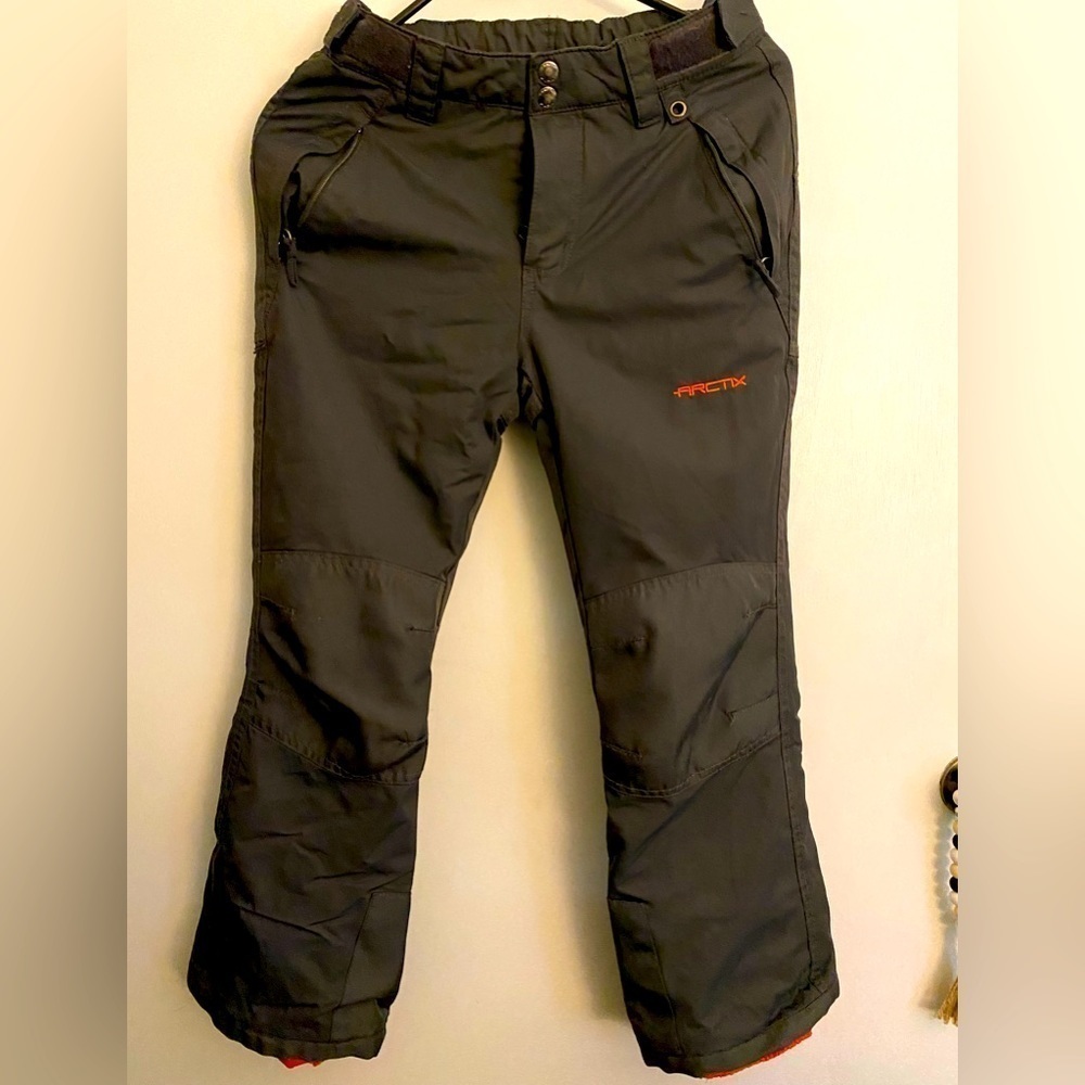 Arctix snow pants winter Youth Sz M reinforced knees zipper snap   V-14